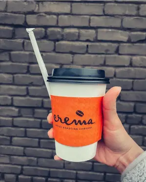 Crema cup with logo