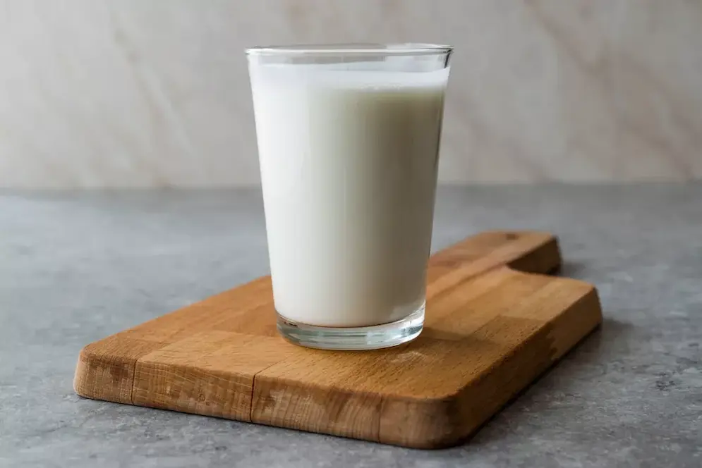A glass of buttermilk