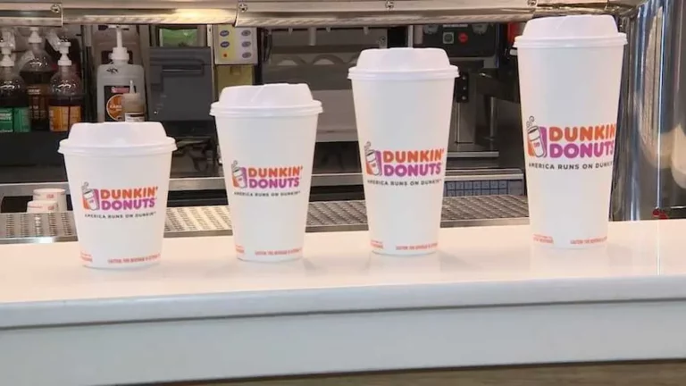 Dunkin Donuts coffee sizes