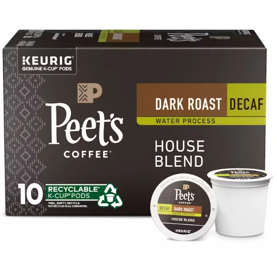 peets decaf house blend k cups
